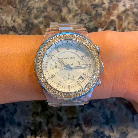 Michael Kors Silver/Clear Watch